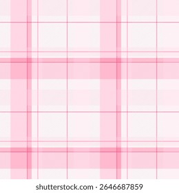 Check plaid pattern in pink and white. Seamless light pastel houndstooth tartan for dress, jacket, coat, scarf, other modern spring summer autumn winter fashion fabric design.	