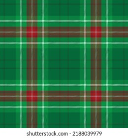 Check plaid pattern red , black , white color vector.Tartan graphic for fabric tablecloths green background , Short skirt . Modern fashion textile design . christmas decorection .