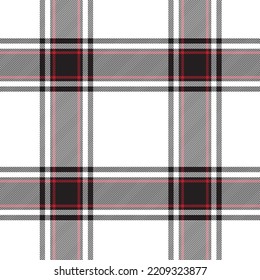 Check plaid pattern red , black  color vector.Tartan graphic for fabric tablecloths white background , Short skirt striped . Modern fashion textile design . decoration .