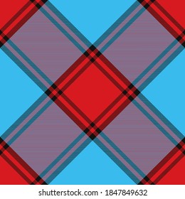 Check plaid pattern seamless. Tartan fabric texture. Stripe square background. Vector textile design.