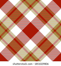 Übersichtliches Muster nahtlos prüfen. Textur aus Tartan. Streifen, quadratischer Hintergrund. Vektortextil-Design.