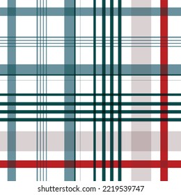 check plaid pattern seamless textile is woven in a simple twill, two over—two under the warp, advancing one thread at each pass.