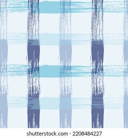 Check plaid pattern seamless vector background. Ink texture cool crossed stripes grid.