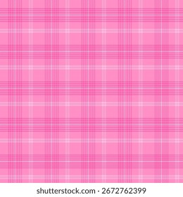 Check plaid pattern with twill weave.Tartan seamless pattern in pink.Vector illustration geometric background for fabric and prints.