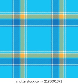 Check plaid pattern white , yellow , blue color vector.Tartan graphic for fabric tablecloths background , Short skirt striped . Modern fashion textile design .Gift box decoration .