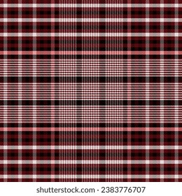Check Plaid Seamless, Diagonal Gingham in Black, White, Maroon Colorful, Tartan Simple Windowpane Classic Line Grid Pattern.