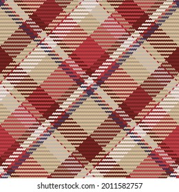 Check plaid seamless fabric texture. Diagonal print textile