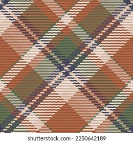 Check plaid seamless fabric texture. Diagonal print textile