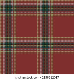 Check plaid seamless pattern background. Fashion Tartan texture. Colored pixel wallpaper checkered. Printing on fabric, shirt, textile, curtain and tablecloth. Vector graphic.