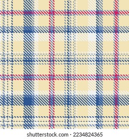 Check plaid seamless pattern background. Fashion Tartan pixel texture. Colored wallpaper checkered. Printing on fabric, shirt, textile, curtain and tablecloth. Vector.