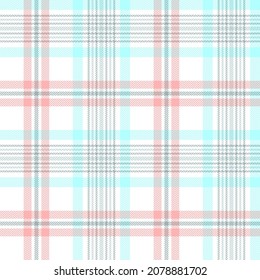 Check plaid seamless pattern. Blue, red, gray geometric herringbone background texture. Scottish fashion cage. Vector graphics of printing on fabric, shirt, textile, curtain and tablecloth.
