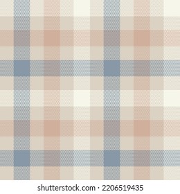 Check plaid seamless pattern. Colored  background scottish cage herringbone texture. Checkered tartan wallpaper. Printing on fabric, shirt, textile, curtain and tablecloth. Vector