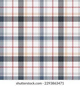 Check plaid seamless pattern. Colored background scottish cage herringbone texture. Tartan wallpaper. Printing on fabric, shirt, textile, curtain and tablecloth. Vector.