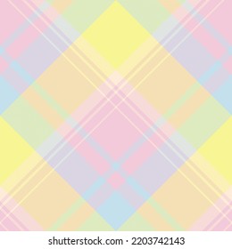 Check plaid seamless pattern. Fashion texture Tartan background. Color pixel wallpaper checkered. Printing on fabric, shirt, textile, curtain and tablecloth. Vector graphic.