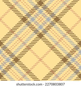 Check plaid seamless pattern. Fashion Tartan pixel texture background. Colored wallpaper checkered. Printing on fabric, shirt, textile, curtain, tablecloth. Vector.