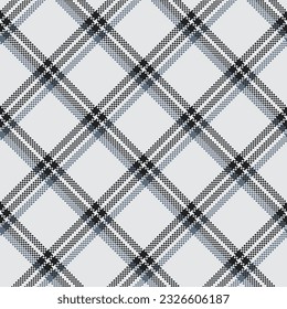 Compruebe el patrón transparente. Fondo de textura de píxeles de Tartán de moda. Papel pintado de color a cuadros. Impresión en tela, camisa, textil, cortina, mantel. Vector.