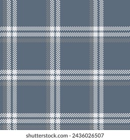 Check plaid seamless pattern. Fashion Tartan pixel texture background. Colored wallpaper checkered. Printing on fabric, shirt, textile, curtain, tablecloth. Vector.