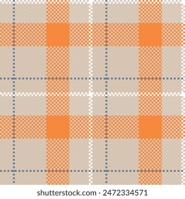 Check plaid seamless pattern. Fashion texture Tartan background. Color pixel wallpaper checkered. Printing on fabric, shirt, textile, curtain and tablecloth. Vector graphic.