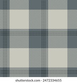 Check plaid seamless pattern. Fashion texture Tartan background. Color pixel wallpaper checkered. Printing on fabric, shirt, textile, curtain and tablecloth. Vector graphic.