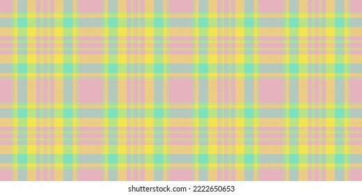 Check plaid seamless pattern and flat design. Fabric texture vector.