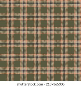 Check plaid seamless pattern. Gray, olive, pink textured herringbone. Scottish fashion cage background. Vector graphics of printing on fabric, shirt, textile, curtain and tablecloth.