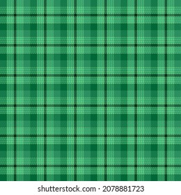 Überprüfe nahtloses Muster. Grüne, graue, geometrische Hintergrundtextur des Herringbeins. Schottischer Modekäfig. Vektorgrafiken zum Drucken auf Stoff, Hemd, Textil, Vorhang und Tischdecken.