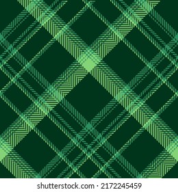 Check plaid seamless pattern. Green, gray geometric herringbone background textured. Scottish fashion cage. Vector graphics of printing on fabric, shirt, textile, curtain and tablecloth.