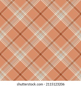 Check plaid seamless pattern. Pink, gray, red texture herringbone. Scottish fashion cage background.  Printing on fabric, shirt, textile, curtain and tablecloth. Vector graphic.