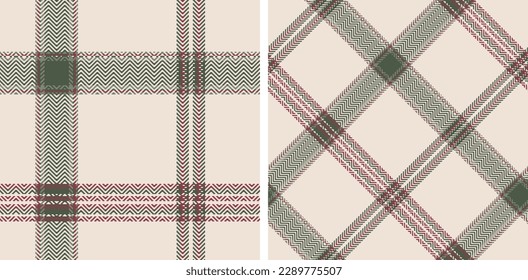 Check plaid seamless pattern set background. Color straight and oblique cage herringbone pixel textured. Striped wallpaper. Printing on fabric, shirt, textile, curtain and tablecloth. Vector