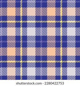 Check plaid seamless pattern. Tartan background texture. Colored wallpaper checkered. Printing on fabric, shirt, textile, curtain, tablecloth. Vector.