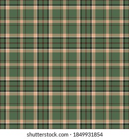 Check plaid seamless pattern. Vector background of textile ornament. Flat fabric design. Tartan.