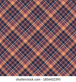 Check plaid seamless pattern. Vector background of textile ornament. Flat fabric design. Tartan.