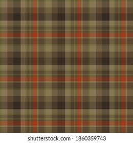 Check plaid seamless pattern. Vector background of textile ornament. Flat fabric design. Tartan.
