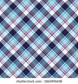 Check plaid seamless pattern. Vector background of textile ornament. Flat fabric design. Tartan.