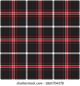 Check plaid seamless pattern. Vector background of textile ornament. Flat fabric design. Tartan.