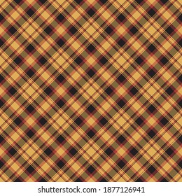 Check plaid seamless pattern. Vector background of textile ornament. Flat fabric design. Tartan.