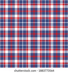 Check plaid seamless pattern. Vector background of textile ornament. Flat fabric design. Tartan.