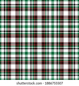 Check plaid seamless pattern. Vector background of textile ornament. Flat fabric design. Tartan.