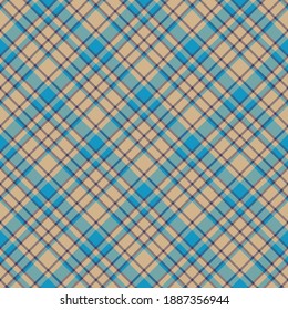 Check plaid seamless pattern. Vector background of textile ornament. Flat fabric design. Tartan.
