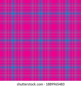 Check plaid seamless pattern. Vector background of textile ornament. Flat fabric design. Tartan.