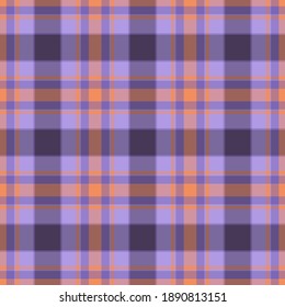 Check plaid seamless pattern. Vector background of textile ornament. Flat fabric design. Tartan.