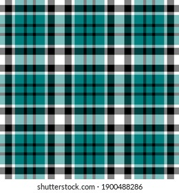 Check plaid seamless pattern. Vector background of textile ornament. Flat fabric design. Tartan.