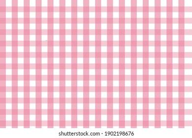 Check plaid seamless pattern. Vector of textile ornament. Valentines day background.