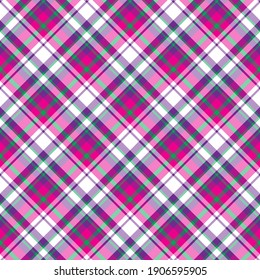 Check plaid seamless pattern. Vector background of textile ornament. Flat fabric design. Tartan.