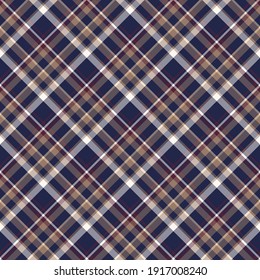Check plaid seamless pattern. Vector background of textile ornament. Flat fabric design. Tartan.