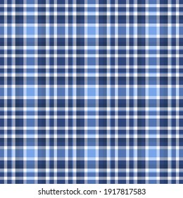 Check plaid seamless pattern. Vector background of textile ornament. Flat fabric design. Tartan.