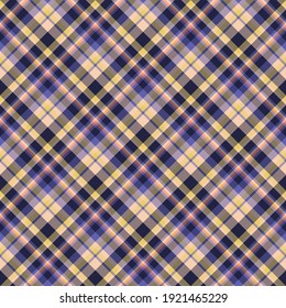 Check plaid seamless pattern. Vector background of textile ornament. Flat fabric design. Tartan.