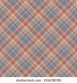 Check plaid seamless pattern. Vector background of textile ornament. Flat fabric design. Tartan.