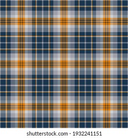 Check plaid seamless pattern. Vector background of textile ornament. Flat fabric design. Tartan.