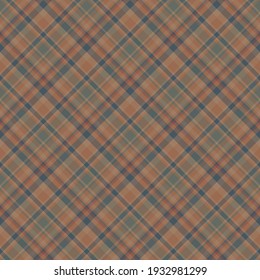 Check plaid seamless pattern. Vector background of textile ornament. Flat fabric design. Tartan.